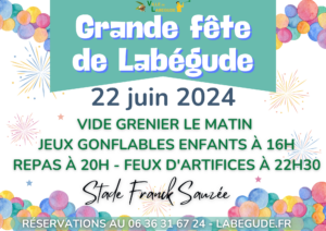 Repas Grillades - Grande Fête Labégude @ Stade Franck Sauzée