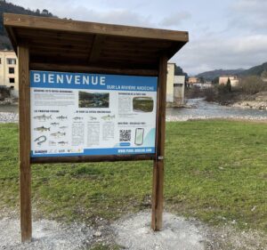 Inauguration panneau d'information pêche et milieux aquatiques @ Sous le Pont de Vals Labégude